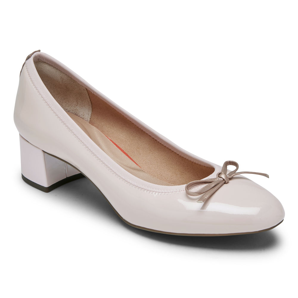 Pumps Rockport Mujer Mexico - Total Motion Sydney Bow Plateados - GFHNR0367